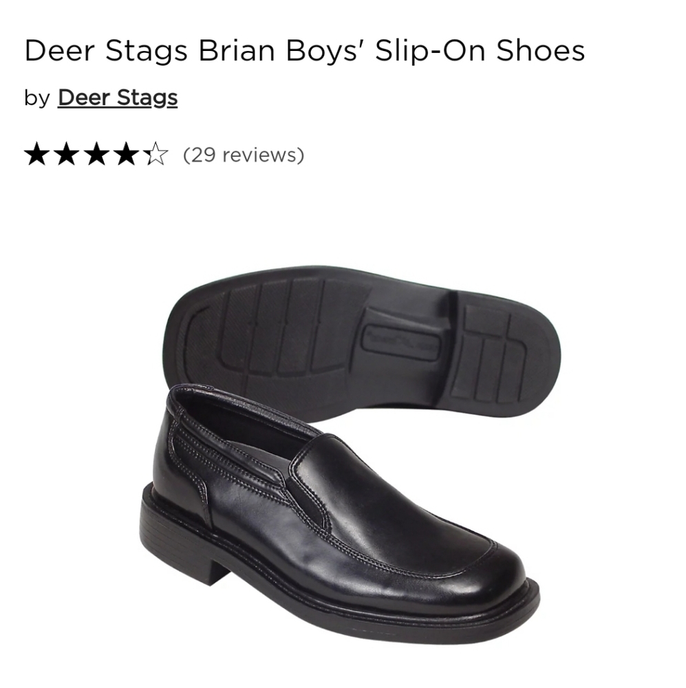 NWOT Big Boys Deer Stag Slip-on Dress Shoe 7W